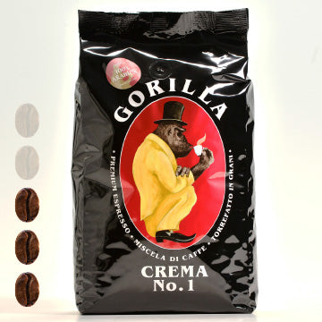 Gorilla Espresso Crema No.1 ganze Bohnen 1kg eine hochwertige Komposition Gorilla Espresso Crema No.1 ganze Bohnen 1kg eine hochwertige Komposition
